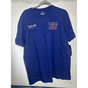 Men's Large Fanatics NWT Buffalo Bills Tshirt Split Zone Royal Blue
